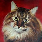 red background