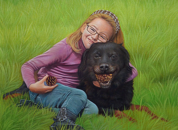 portrait enfant et chien