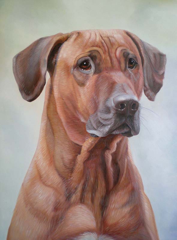 Gemälde von einem Hund