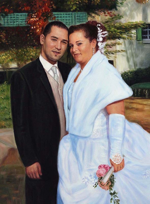 portrait de couple en peinture