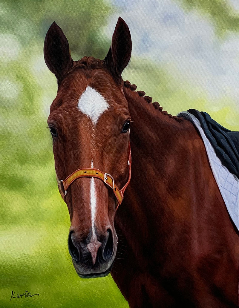 tête de cheval en peinture