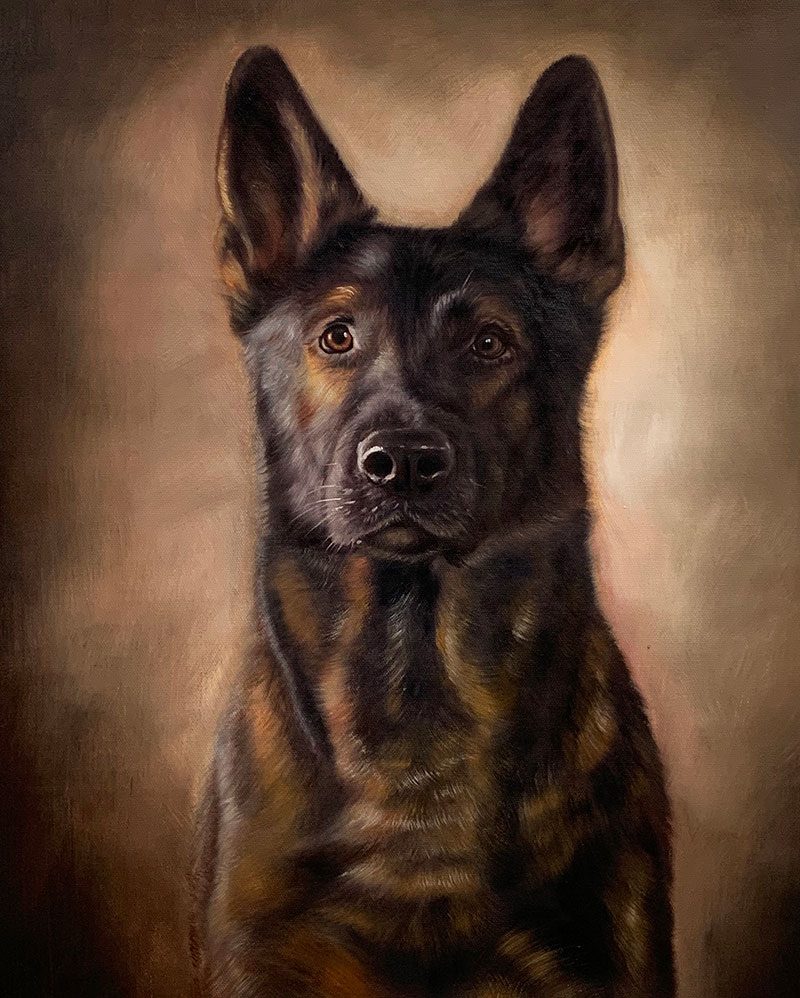 custom art dog portrait