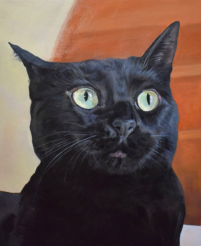 Custom oil artwork of a cat