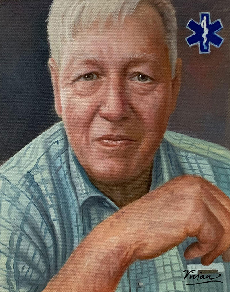 Personalized oil painting of a gentleman