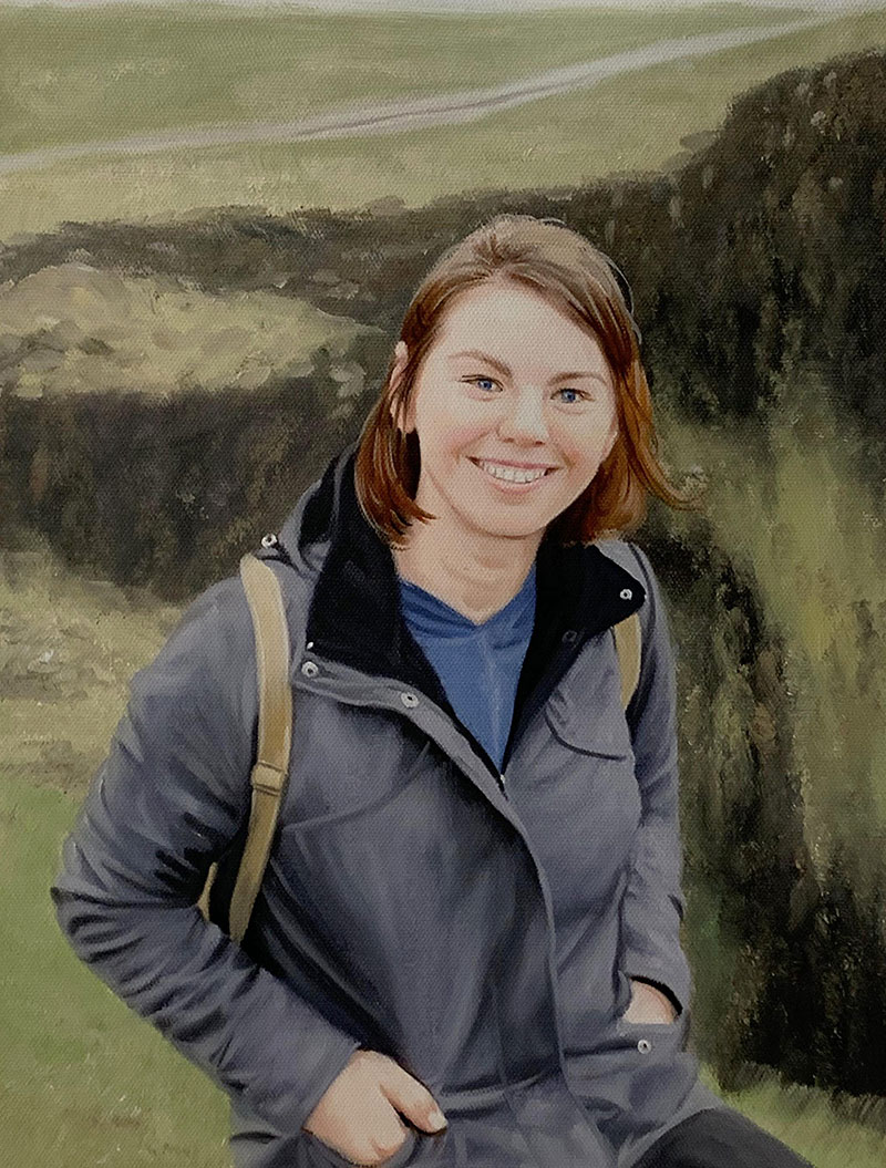 Personalized oil portrait of an adult