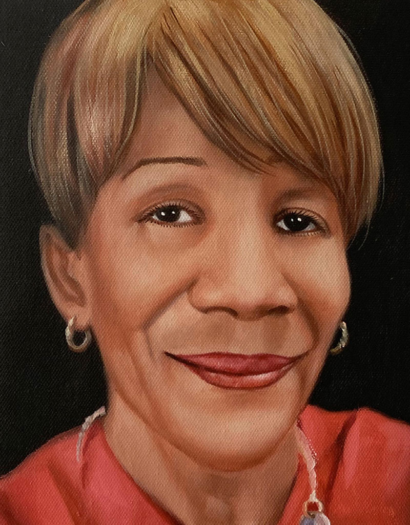 Custom oil painting of a lady