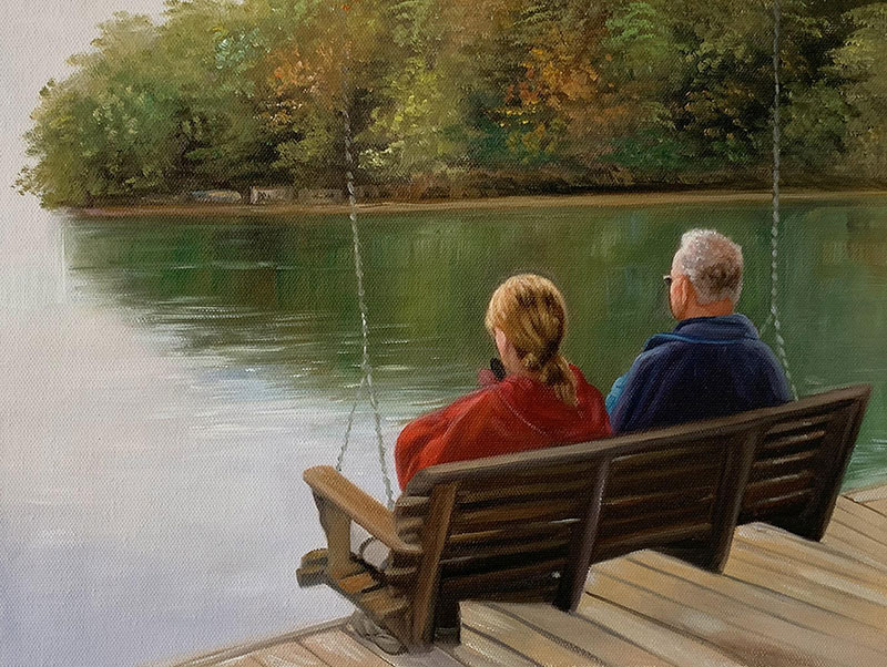 Custom couple painting in oil