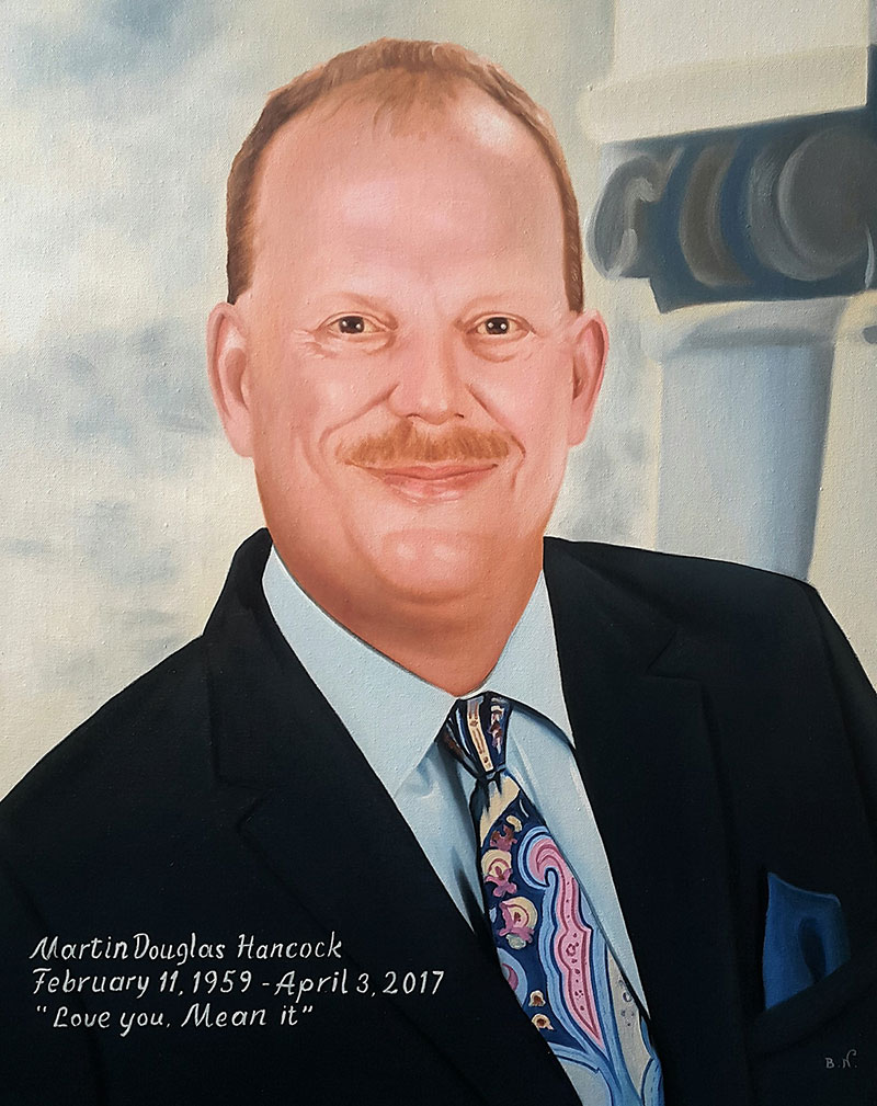 Personalized oil artwork of a man