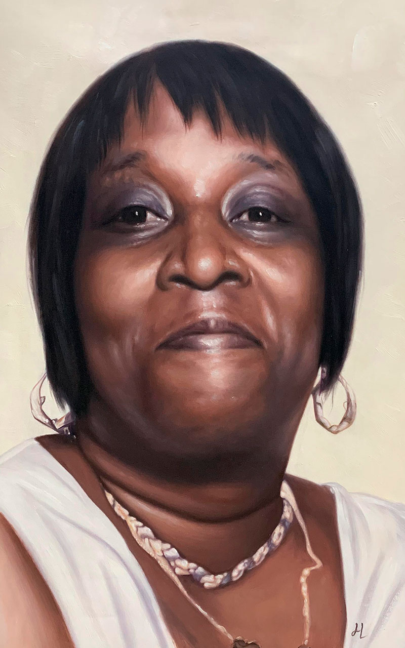 Personalized handmade oil painting of a woman