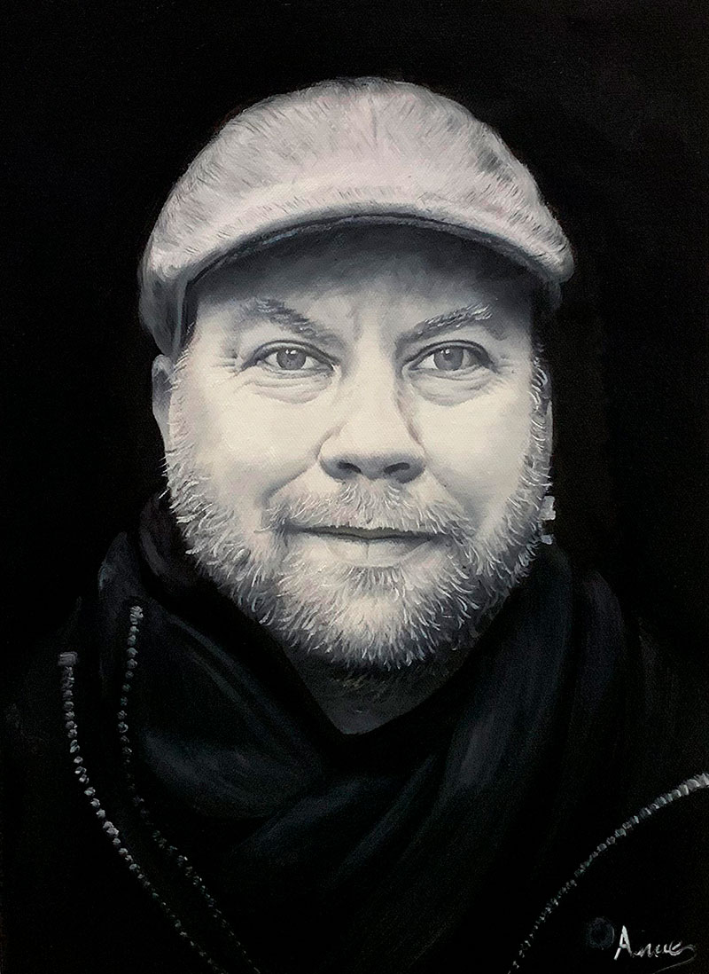 Personalized oil painting of a man