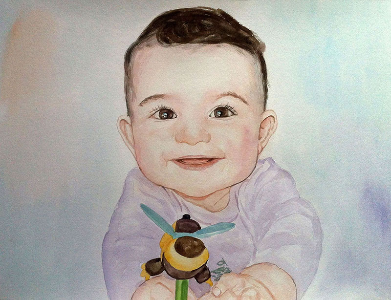 Tableau peinture bébé