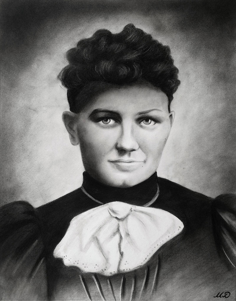 black and white portrait
