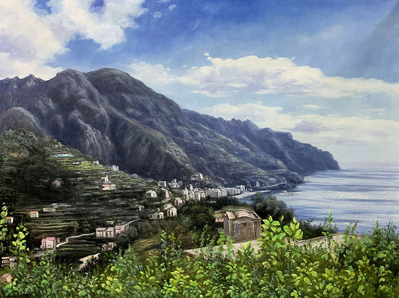 Stunning handmade oil artwork of a landscape