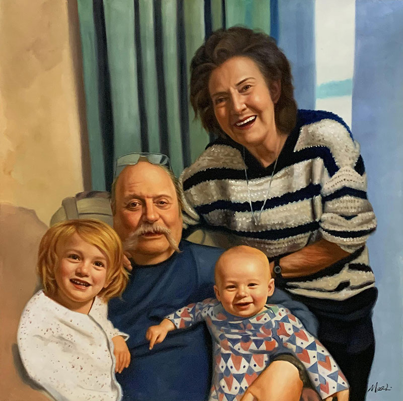Gorgeous oil family portrait