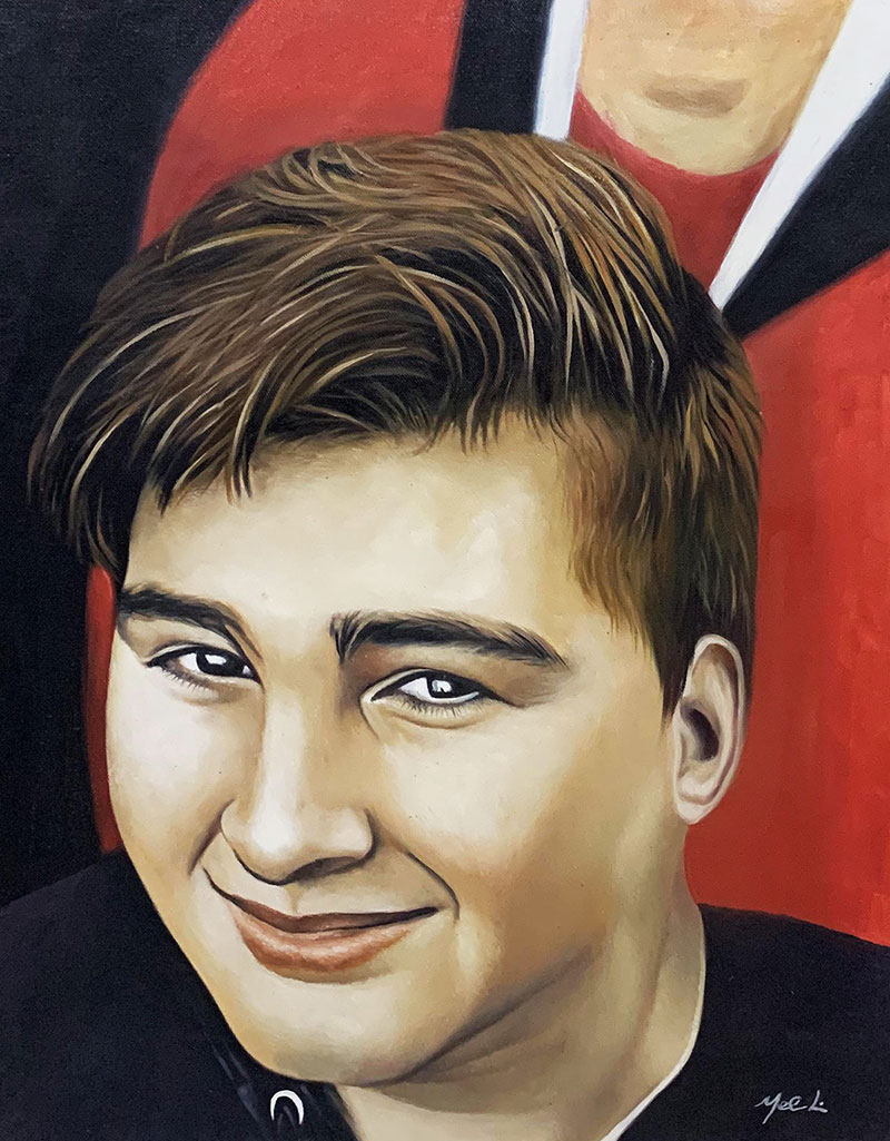 Custom oil portrait of a boy