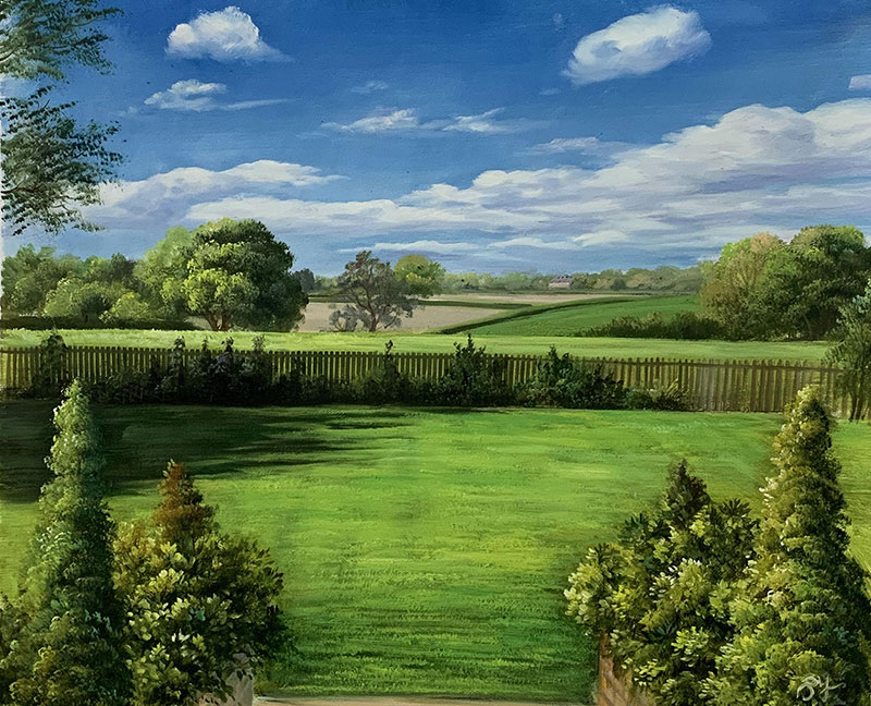 Stunning oil painting of a landscape