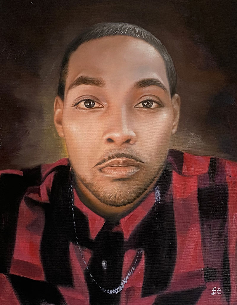 Custom handmade oil portrait of an adult