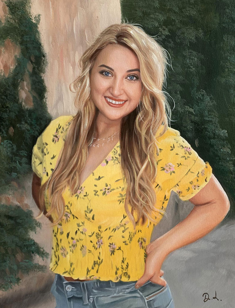 Gorgeous oil portrait of a lady 