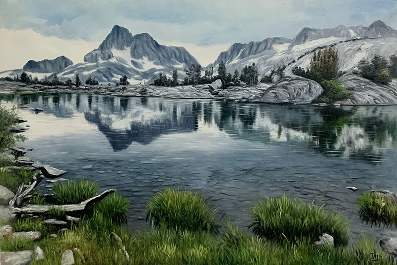 Stunning handmade oil painting of a landscape