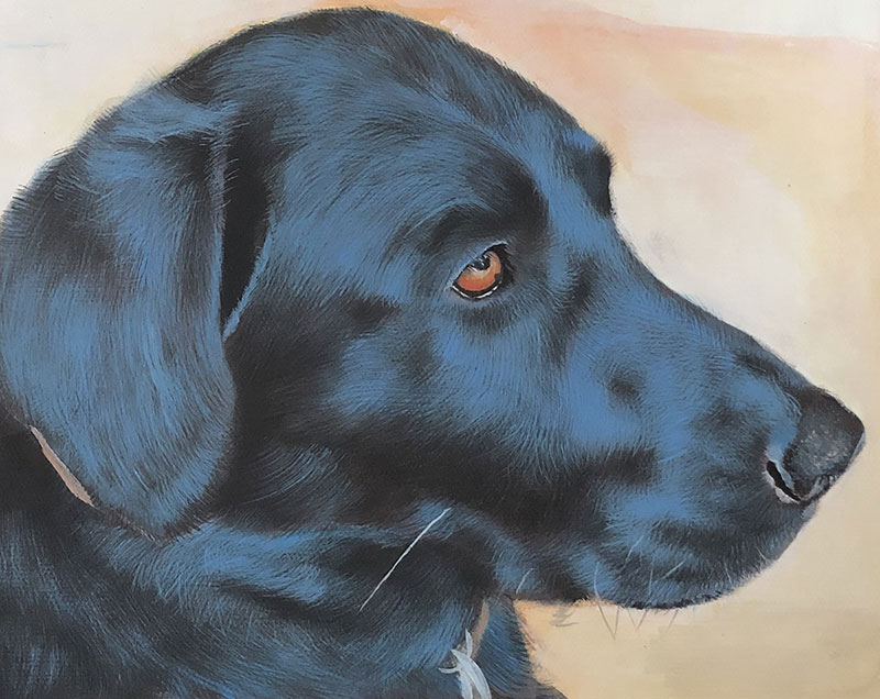 personalized realistic pastel painting of dog 