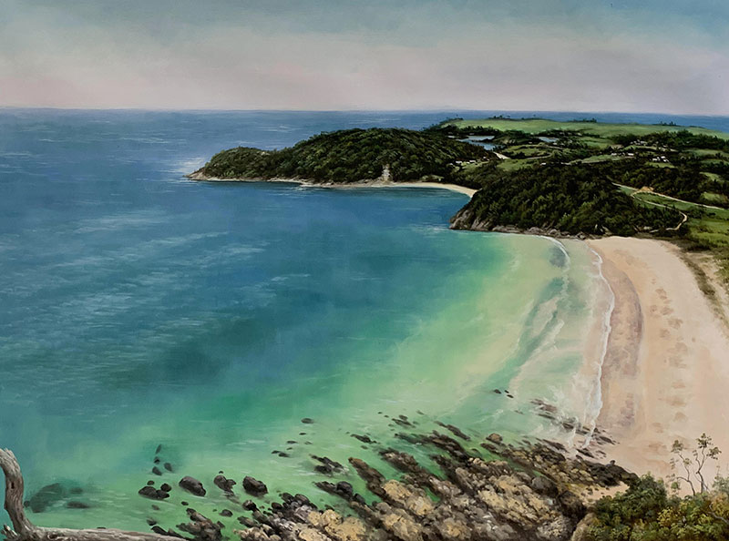 Stunning acrylic painting of a landscape