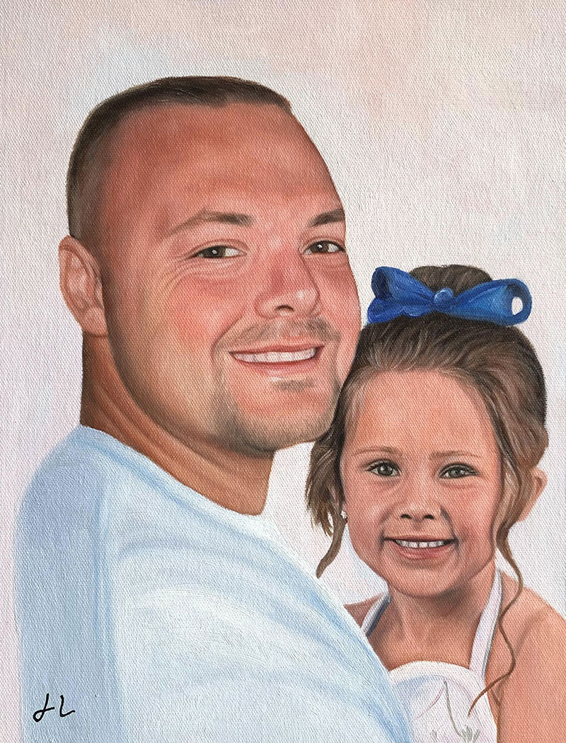 Painting of a man and young girl