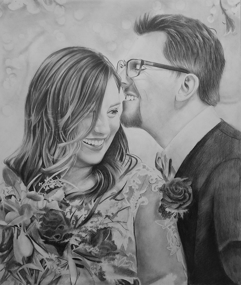 Sketches made by pencil - married couple | Facebook