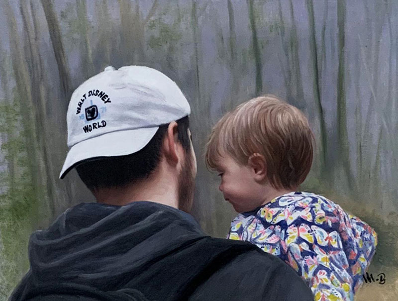 Hyper realistic handmade acrylic painting
