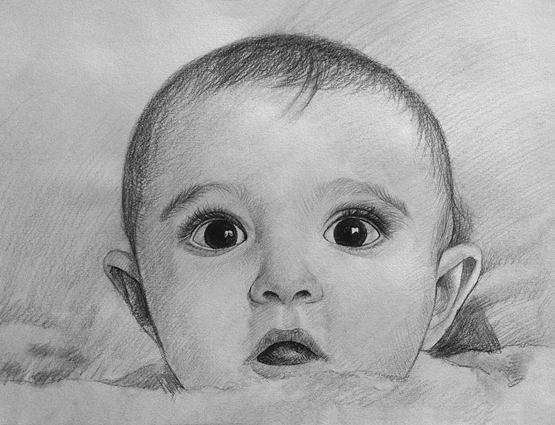 drawing of a baby 
