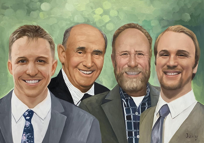 Personalized family portrait in oil