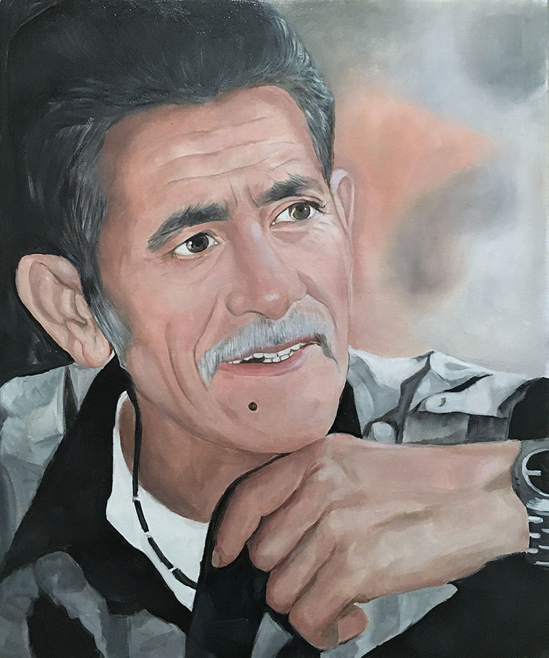 Custom close up oil portrait of a gentleman