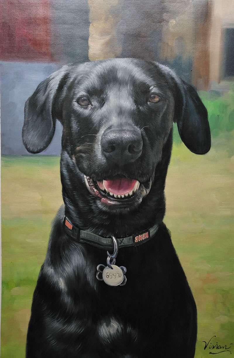 paint your pet dog portrait