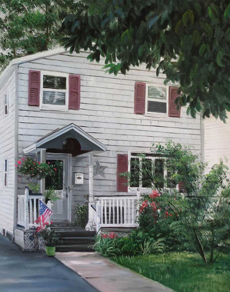 american flag house painting