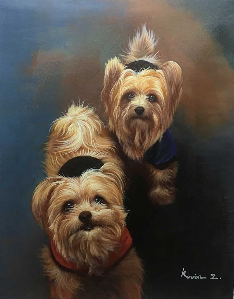dog canvas painting