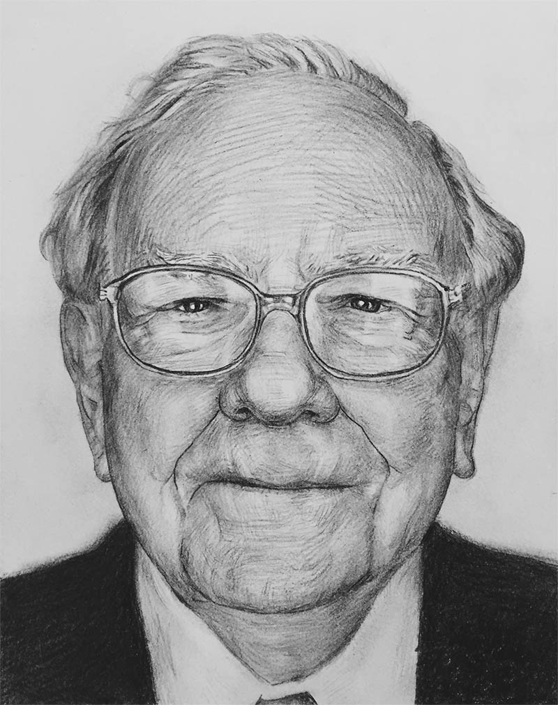 a charcoal drawing of an elder man