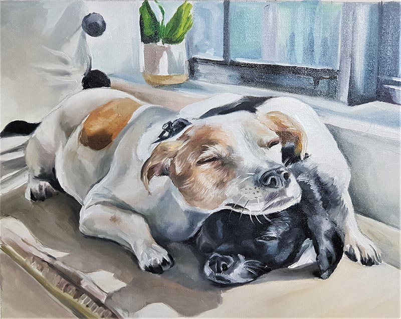 peinture de chien