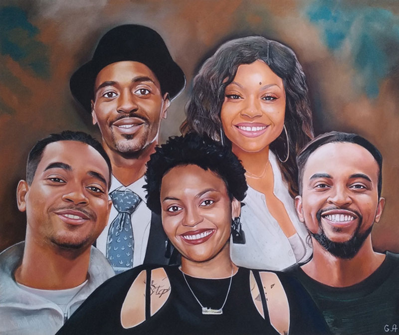 Family Painting in Pastel | Paint Your Life