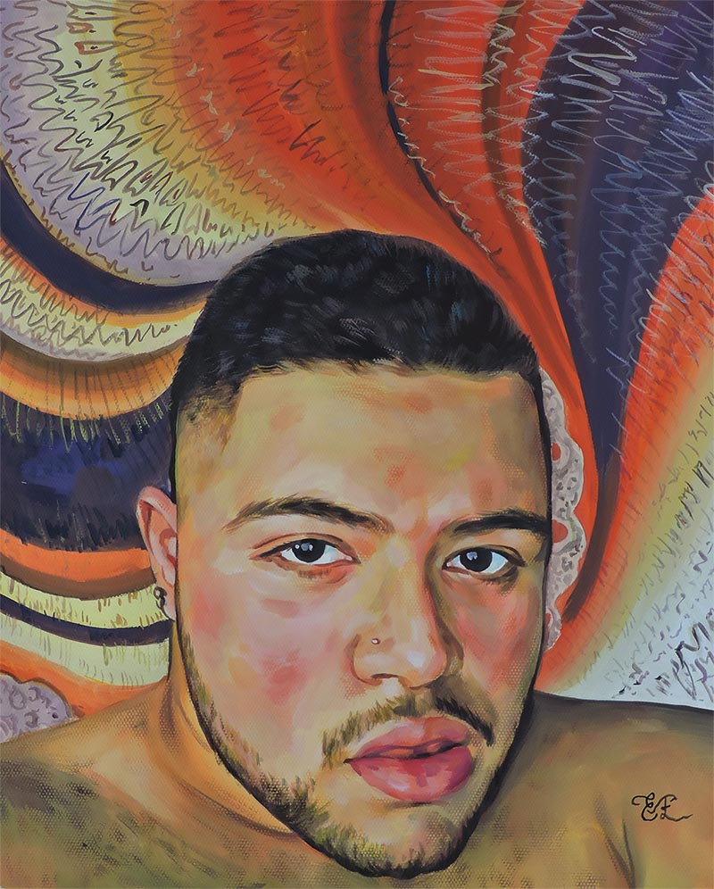 a pastel painting of a self turn your photo into painting 