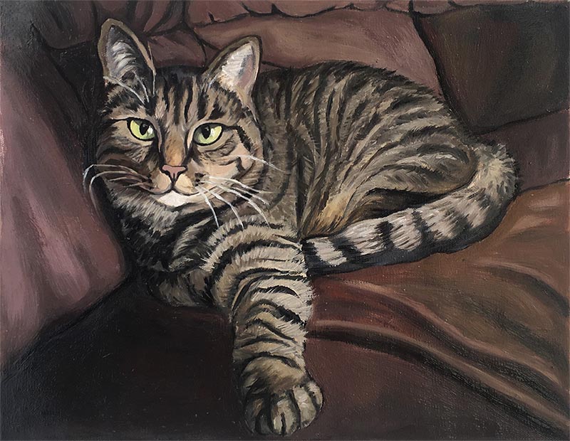 cat portraits on canvas