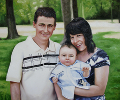 des photos de famille que la peinture à l'huile