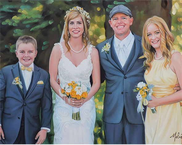 Hand Painted Wedding Portraits - PaintYourLife