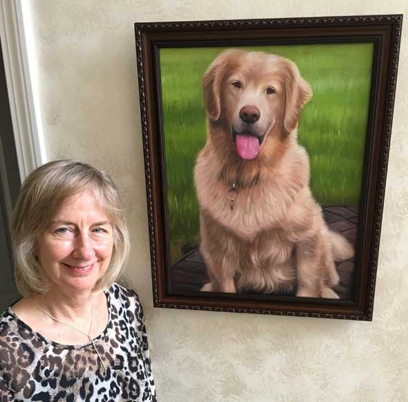golden dog portrait