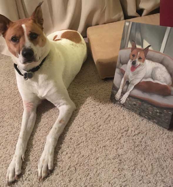 custom art dog painting