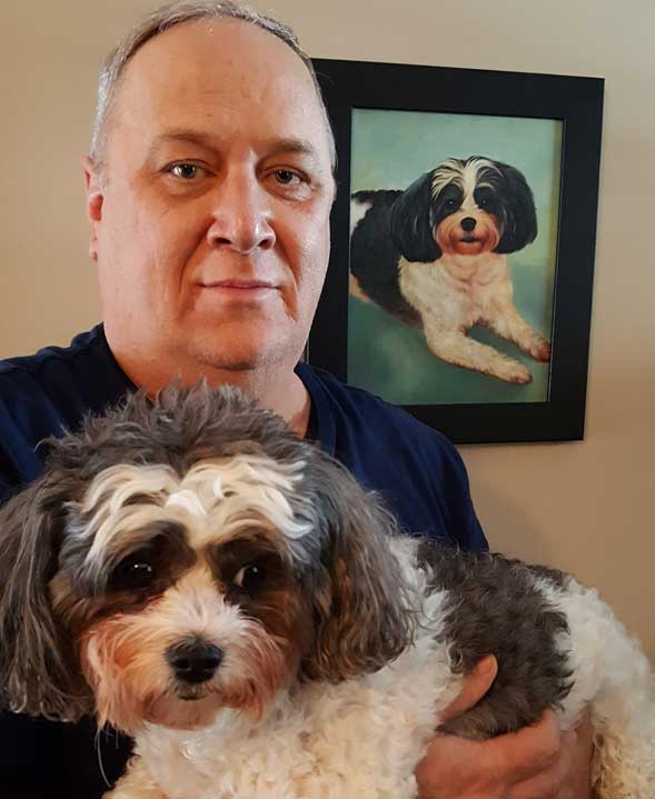 paint your pet dog portrait