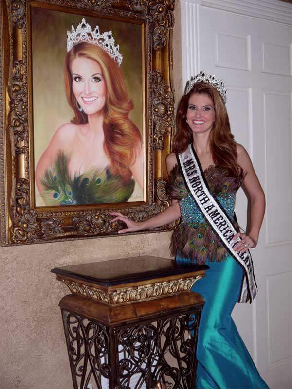 oil portrait of Mrs North America