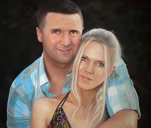 picture to painting converter white couple blonde woman