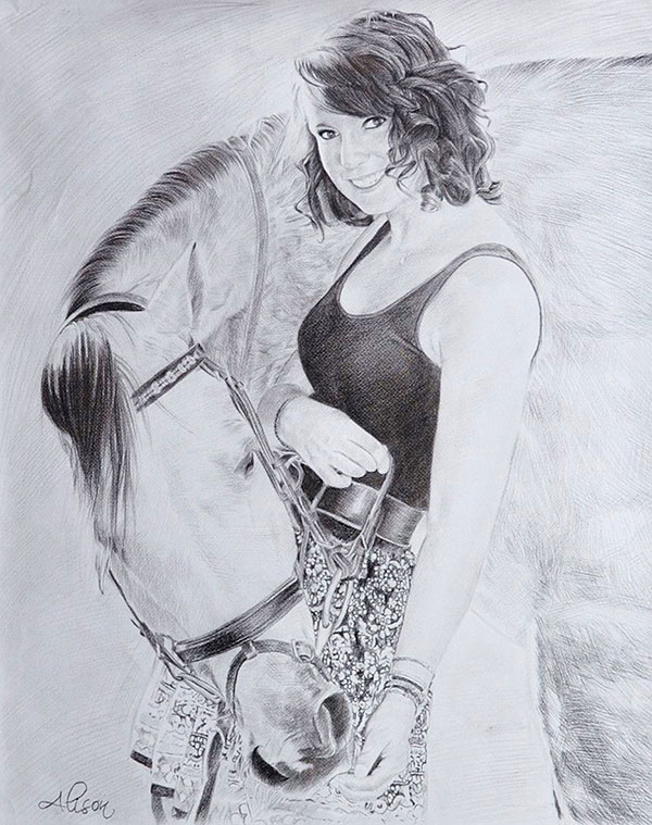 horse drawing