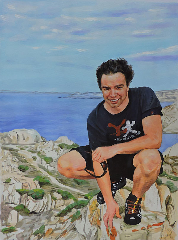 self portrait of a man at the sea