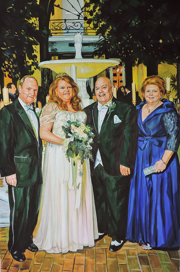 wedding portrait in pastel