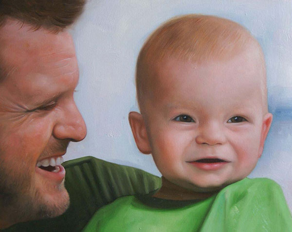 portrait peinture bébé